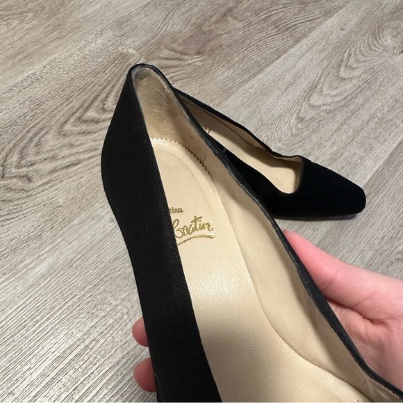 Vintage Authentic Christian Louboutin Satin Heels - size 27 - Picture 9 of 10